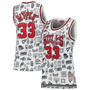 Scottie Pippen Chicago Bulls Women’s 1997 Doodle Swingman Reproaz Jersey – White